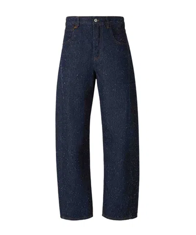 Jacquemus Jeans With Belt Loops In Blue