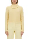Jacquemus Le Pull Marina Mohair Blend Knit Sweater In Yellow
