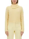 Jacquemus Le Pull Marina Mohair Blend Knit Sweater In Yellow