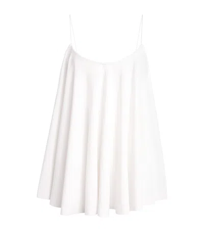 Jacquemus Jersey Open Back Voile Top In White