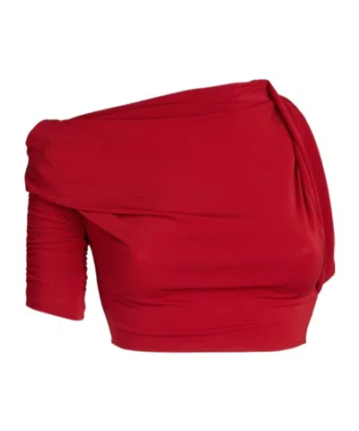 Jacquemus Le Haut Drapeado In Red