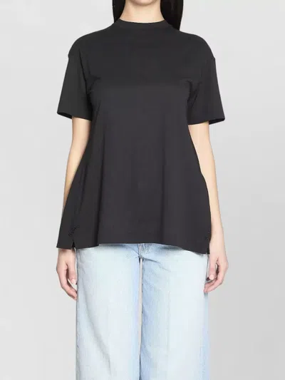 Jacquemus Jersey Top Exposed Back Draped Panels In Black