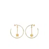 Jacquemus 'les Creoles Nodo' Gold Tone Dangle Earings In Gold