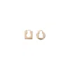 Jacquemus Round Square Earrings In Gray