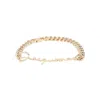 Jacquemus Golden-tone Curb Chain Bracelet With Integrated Logo In Grey