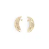Jacquemus Banana Earrings With Rhinestones In Grey