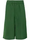 Jacquemus Juego Elasticated-waist Bermuda Shorts In Green