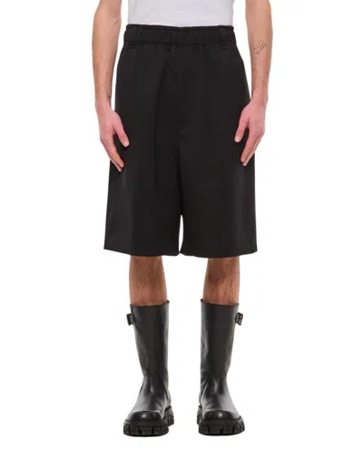 Jacquemus Le Bermuda Juego Wool Shorts In Black