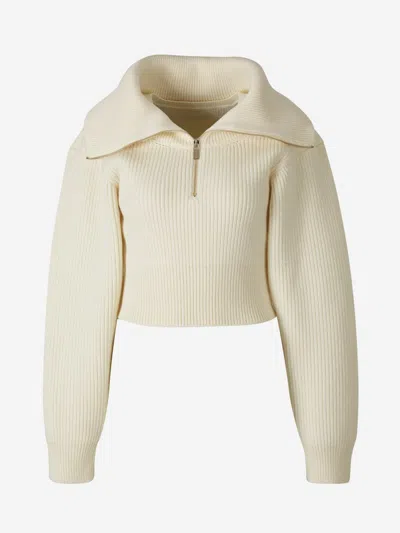 Jacquemus Jumper La Maille Risoul In Ivory