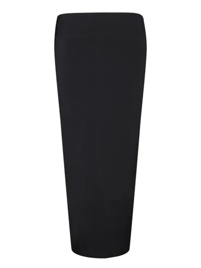 Jacquemus Sablier Draped Crepe-jersey Midi Skirt In Black