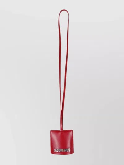 Jacquemus Keyring Baggage Strap Holder In Red