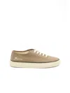 Jacquemus Cotton Low-top Sneakers With Embroidered Logo In Brown