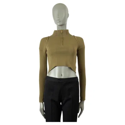 Pre-owned Jacquemus Khaki Green Viscose 2021 Bormio Turtleneck Sweater 38 S