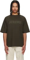 Jacquemus Typo T-shirt In 080 Multi-brown