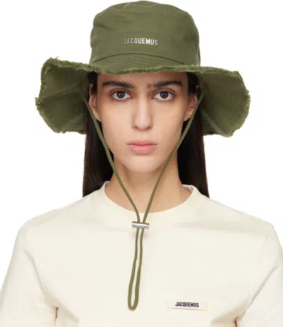 Jacquemus Khaki 'the Artichaut' Bucket Hat In Green