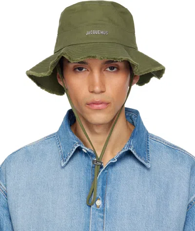 Jacquemus Khaki 'the Artichaut' Bucket Hat In Green