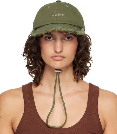 Jacquemus Khaki 'the Artichaut' Cap In Green