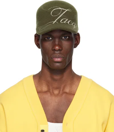 Jacquemus Khaki 'the Atelier' Baseball Cap In Metallic