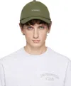 Jacquemus Khaki 'the Gadjo' Baseball Cap In Green