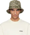Jacquemus Khaki 'the Gadjo' Bucket Hat In 5ca Jacquard Banana