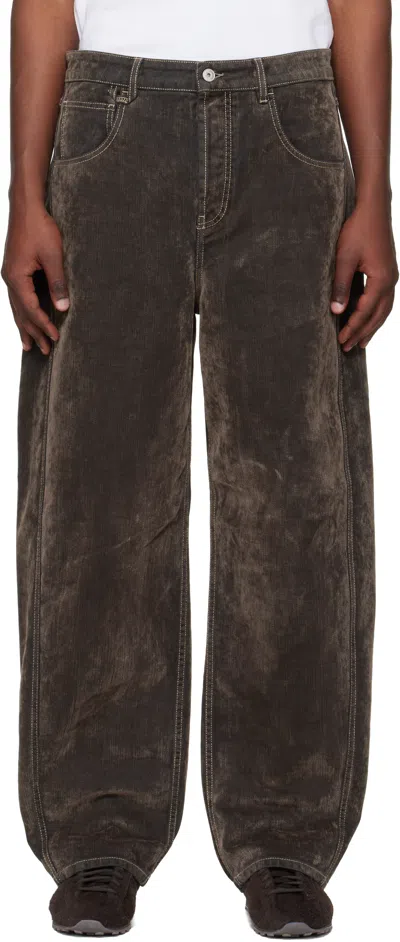 Jacquemus Le De-nimes Mirada Jeans In Brown