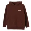 Jacquemus Kids Logo Embroidered Cotton Hoodie In Brown