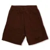 Jacquemus Lenfant Camargue Logo Embroidered Fleece Track Shorts In Brown