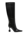 Jacquemus Les Bottes Bisou Black Boots With Geometric Heel In Leather Woman In Black