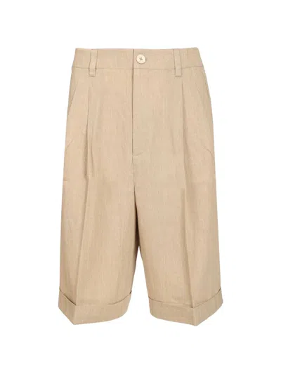 Jacquemus Knee-lenght Shorts In Neutral