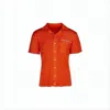 Jacquemus Knit Cardigan With Button-down Front In Orange