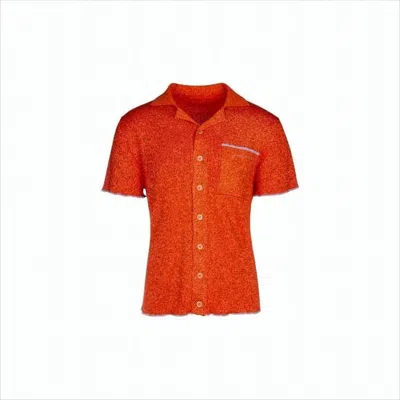 Jacquemus Knit Cardigan With Button-down Front In Orange