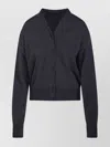 Jacquemus Knit Cardigan With Ribbed Cuffs And V-neck In Black