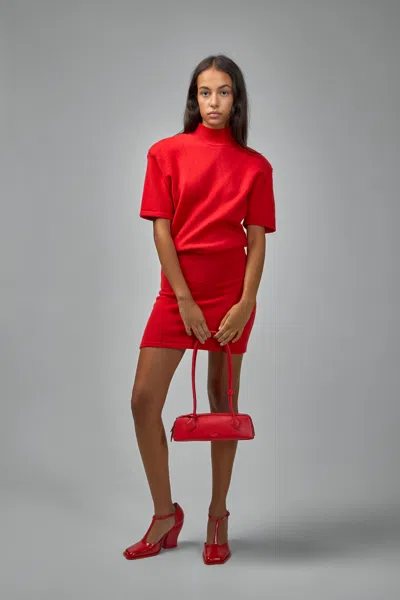 Jacquemus Knit Dress Castagna In Red