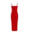Jacquemus Red La Casa 'la Robe Sierra Bretelles' Midi Dress In Red