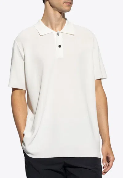 Jacquemus Le Polo Maille Logo Polo In Off-white