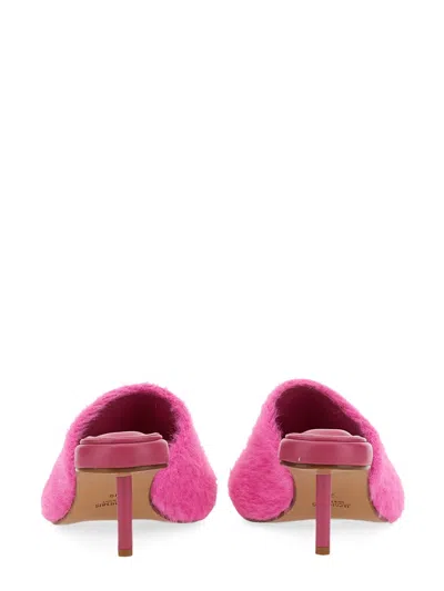 Jacquemus Knit Polyamide Sandals In Pink