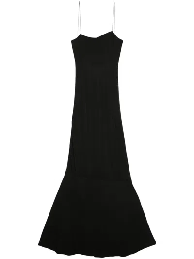 Jacquemus Knitted Dress In Black  