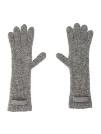 Pre-owned Jacquemus Knitted Embroidered Gloves W/tags In Grey