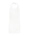 Jacquemus Nuvola Ribbed-knit Halterneck Mini Dress In White