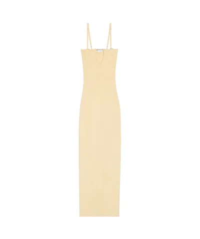 Jacquemus Knitted Lingerie Dress In Nude