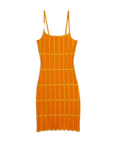 Jacquemus Knitted Minidress In Orange