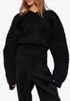 Jacquemus Knitted Oversized Sweater In Black