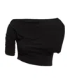 Jacquemus Le Haut Drapeado Jersey Crop Top