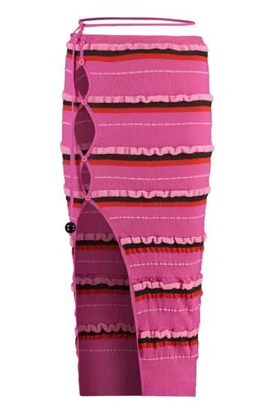 Jacquemus Knitted Skirt In Pink