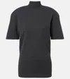 Jacquemus Knitted Wool And Cashmere Sweater In Gray