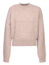 Jacquemus Knit Sweater With Classic Crew Neck And Long Sleeves In Beige