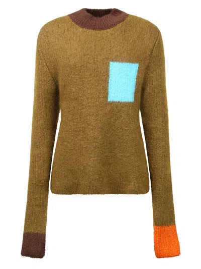 Jacquemus Printed Casual Pullover In Green