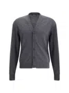 Jacquemus Embroidered Long Sleeve Cardigan In Gray