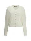 Jacquemus Women Merino Wool Cardigan In White