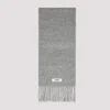 Jacquemus Carro Scarf With Fringed Detailing In Gray